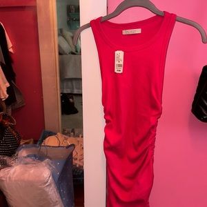 Hot pink right fit adjustable dress